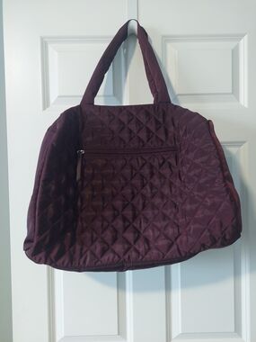DSW Burgundy Quilted Duffel